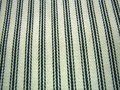 COTTON TICKING STRIPE FABRIC BLACK CREAM  82" BY THE METRE